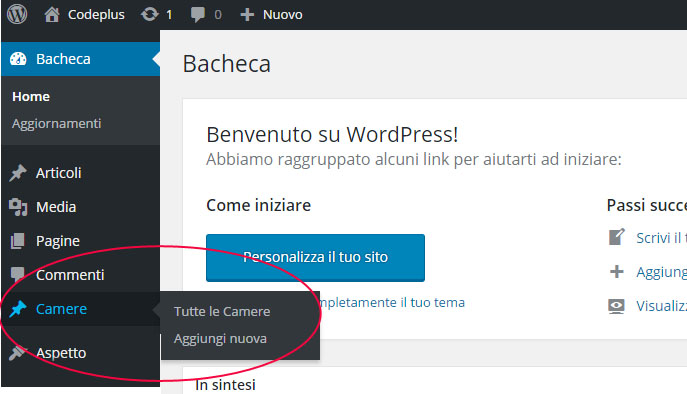 esempio custom post type